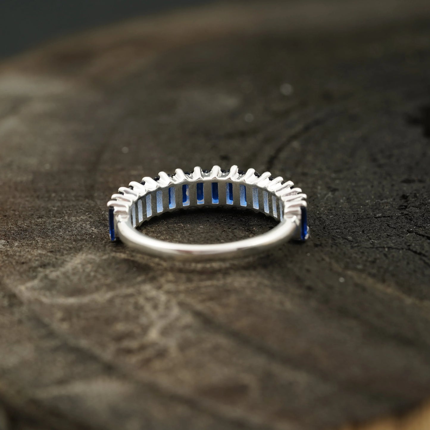 Sapphire Wedding Band | Womens Ring - MinimalistJewels