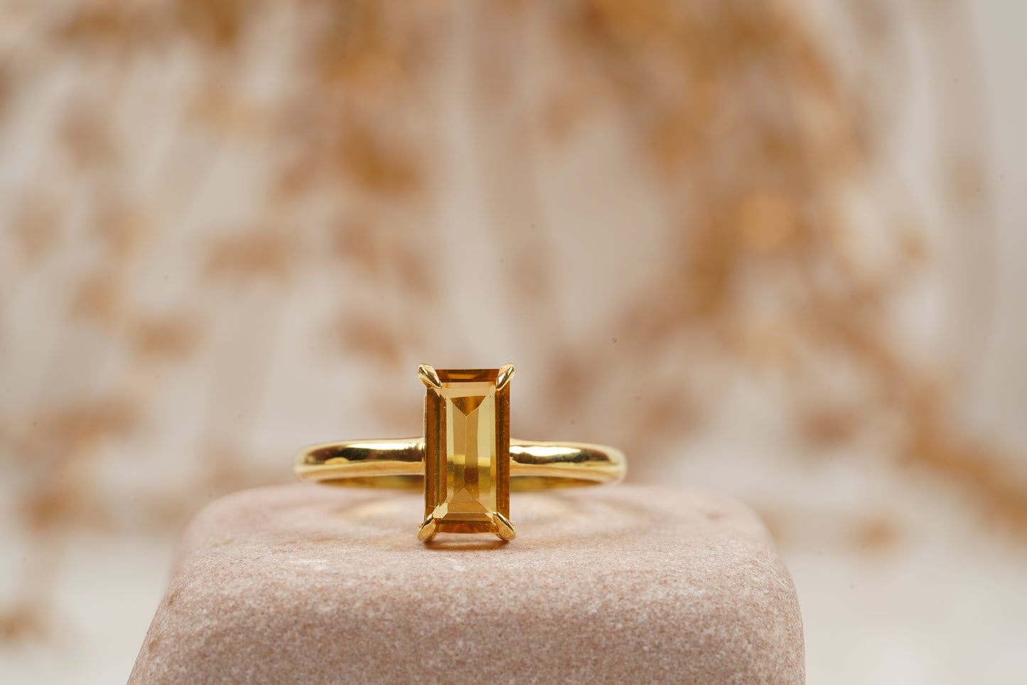 Buy Baguette Citrine Engagement Ring November Birthstone Jewelry
