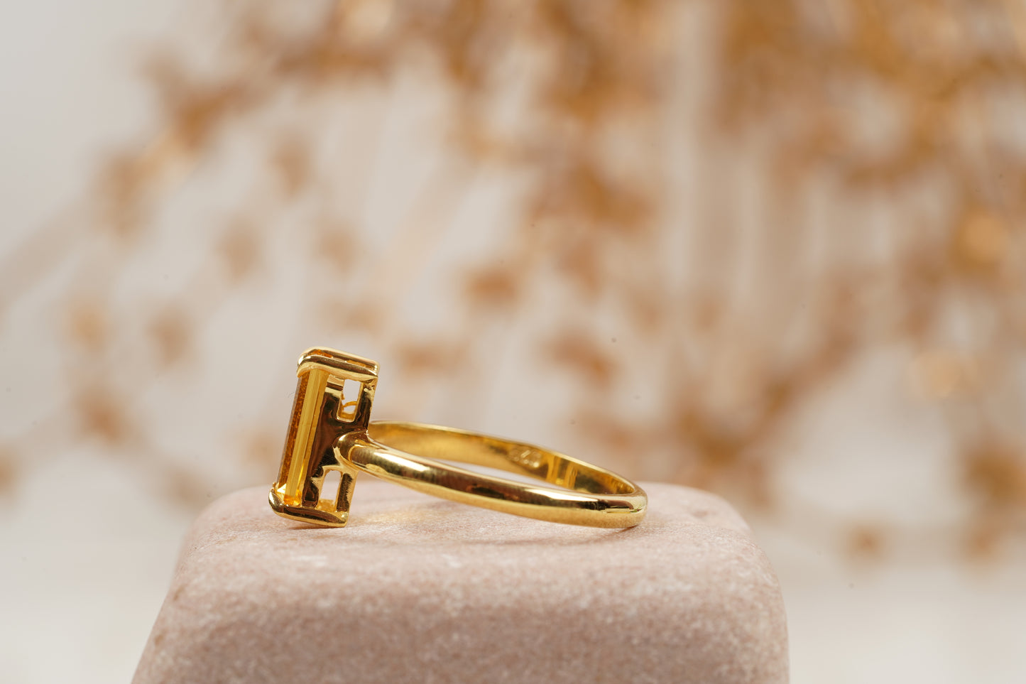 Buy Baguette Citrine Engagement Ring November Birthstone Jewelry