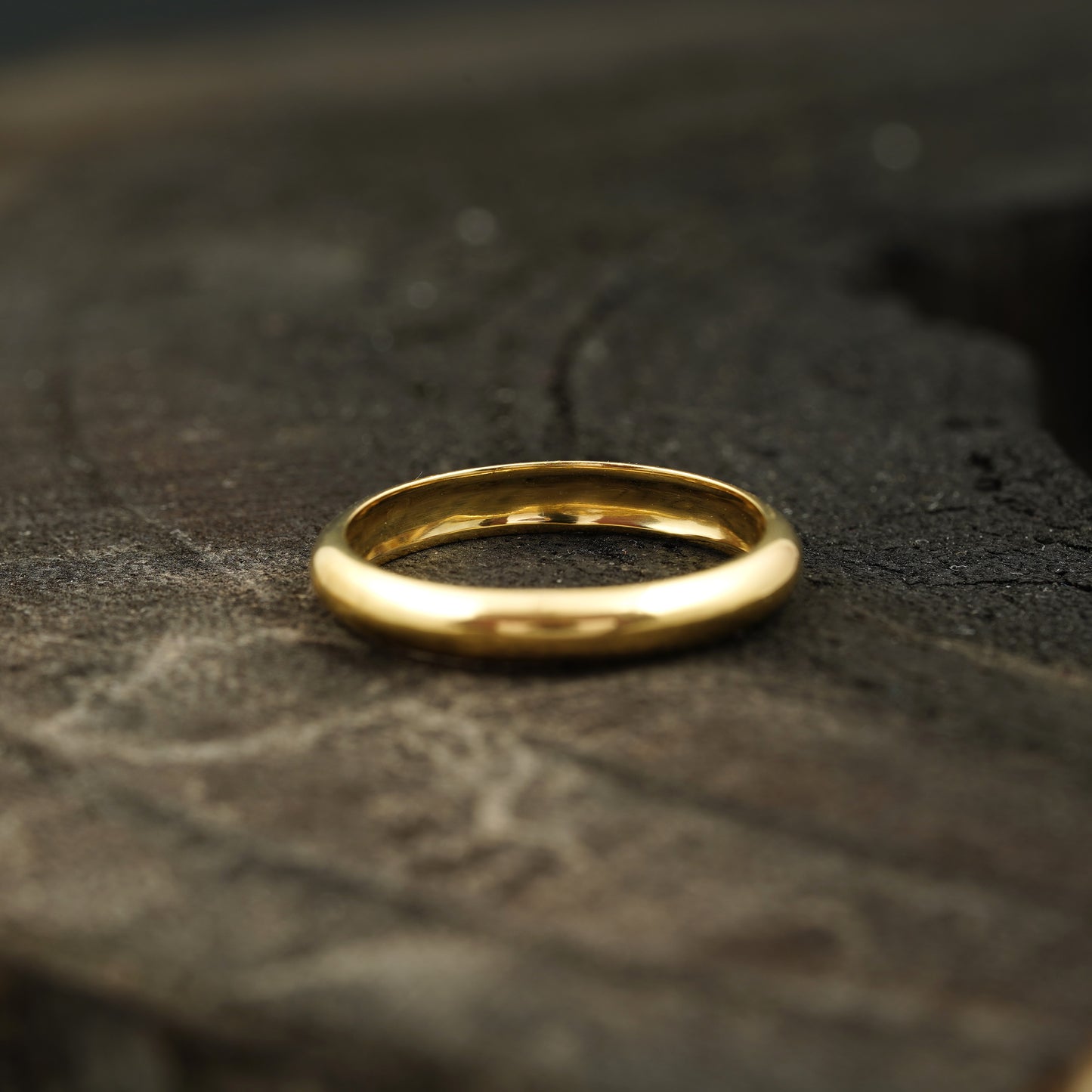 2mm Solid Gold Womens Wedding Ring