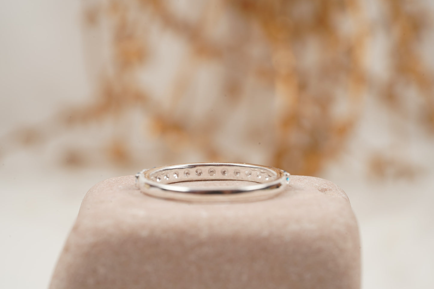London Blue Topaz And Diamond Wedding Band 925 Sterling Silver