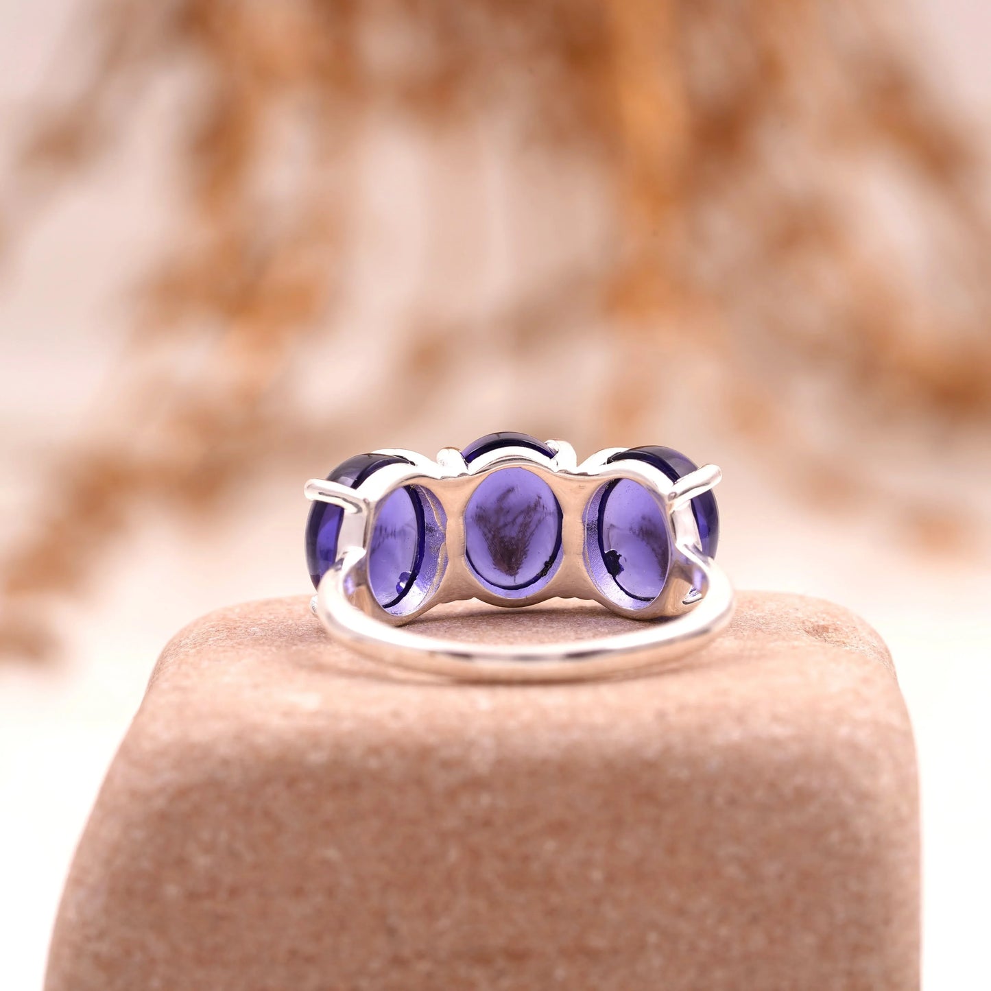 Tanzanite Stacking Three Stone Engagement Ring - MinimalistJewels