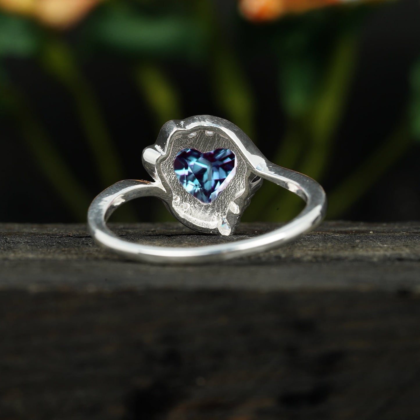 Heart Shaped Alexandrite June Birthstone Ring