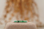 Princess Emerald Channel Set Wedding Band - MinimalistJewels
