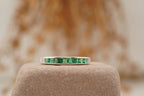 Princess Emerald Channel Set Wedding Band - MinimalistJewels