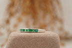 Princess Emerald Channel Set Wedding Band - MinimalistJewels