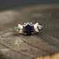 Blue Sandstone Gemstone Ring Cluster Ring