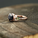 Blue Sandstone Gemstone Ring Cluster Ring For Women - MinimalistJewels