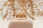Leaf Diamond Stacking Gold Wedding Band - MinimalistJewels