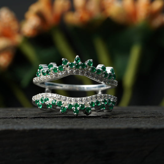 Emerald Enhancer Guard Wedding Ring