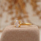 2.5Ct Oval Cut Moissanite Solid Gold Engagement Ring