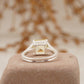 Yellow Moissanite Asscher Cut Engagement Ring