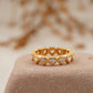 Heart Shaped Moissanite Bezel Set Stacking Wedding Band Front SIde