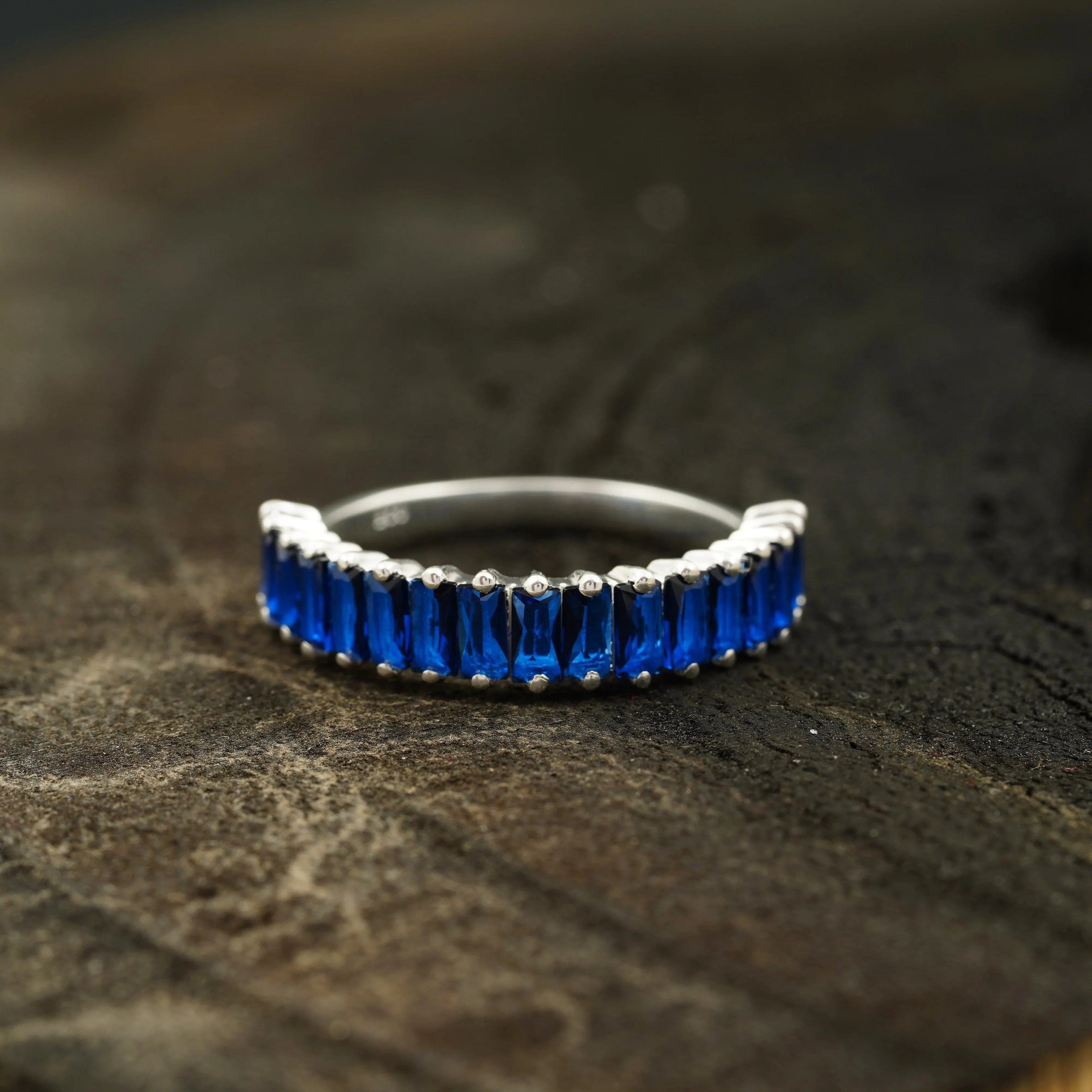Sapphire Wedding Band | Womens Ring - MinimalistJewels
