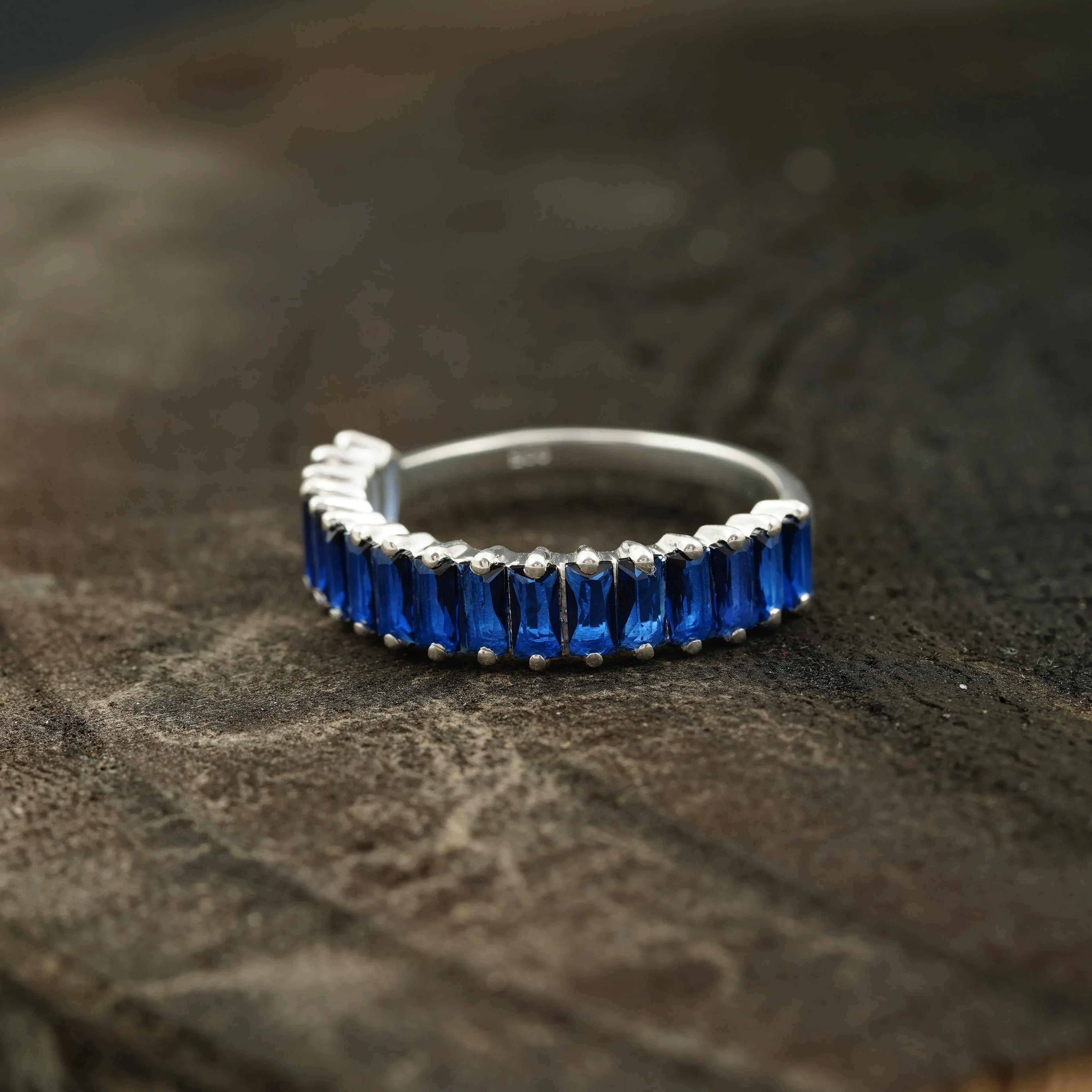 Sapphire Wedding Band | Womens Ring - MinimalistJewels
