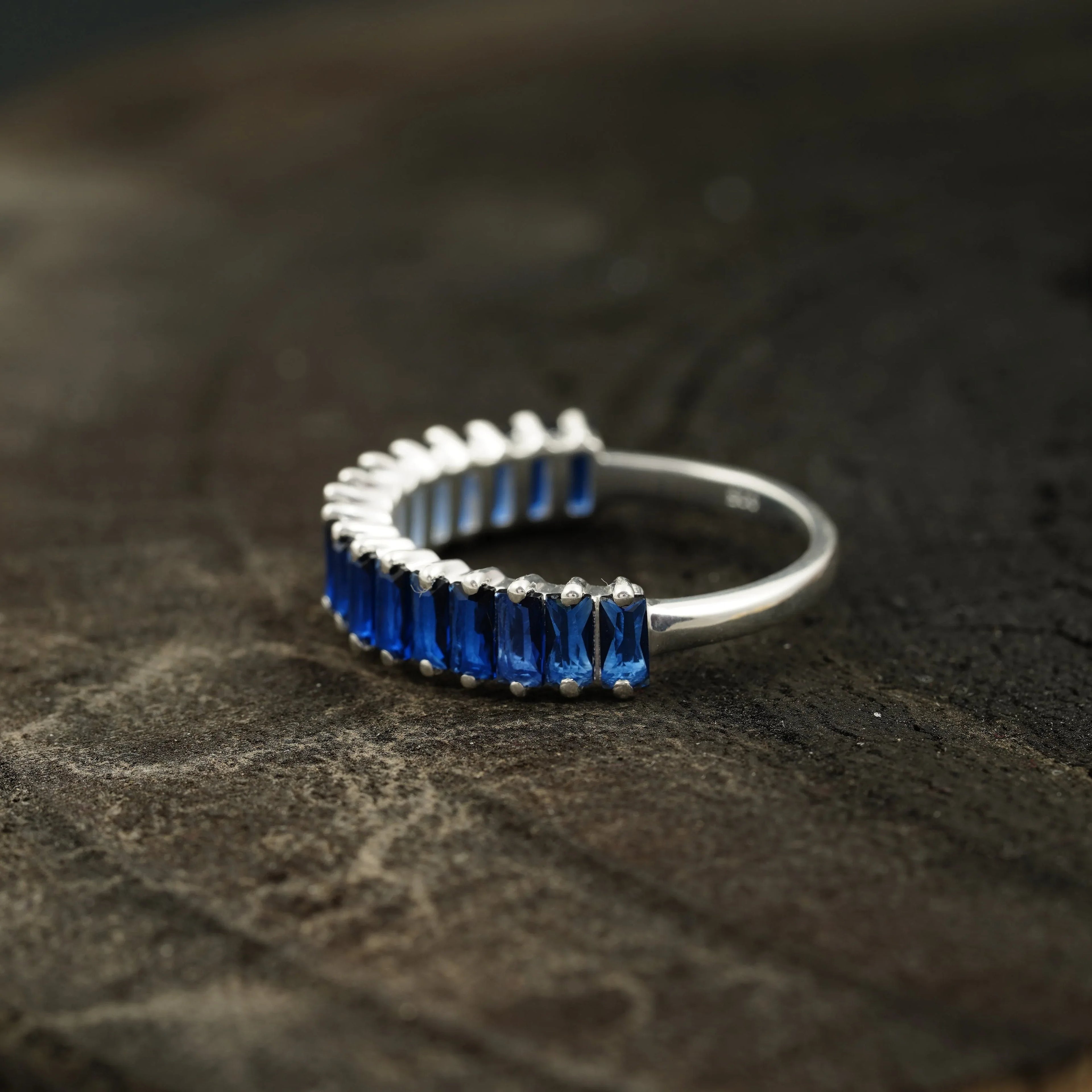 Sapphire Wedding Band | Womens Ring - MinimalistJewels