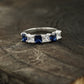 Princess Cut Sapphire And Diamond Rose Gold Wedding Band