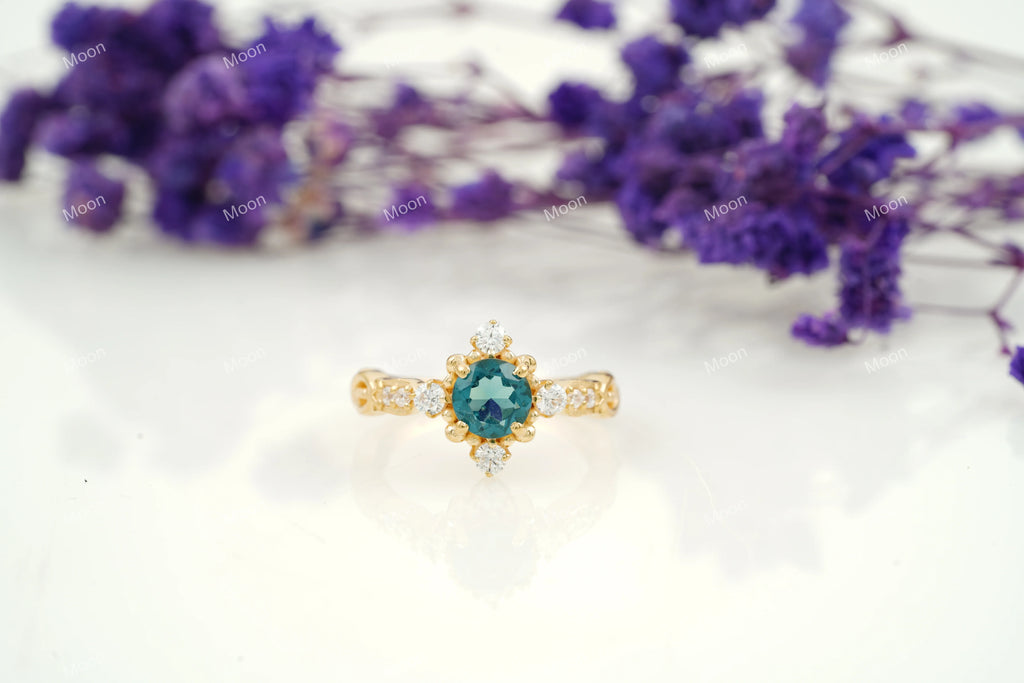 London Blue Topaz Stacking Ring - MinimalistJewels