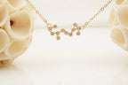 Round Diamond Solid Gold Pendant With Chain 18k Gold - MinimalistJewels