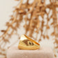 Engraved 'Everything Will Be OK' Solid Gold Ring SIde Position