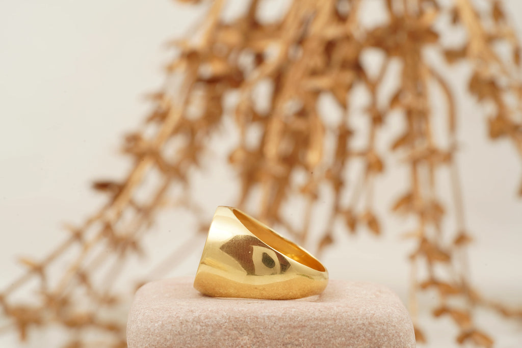 Engraved 'Everything Will Be OK' Solid Gold Ring - MinimalistJewels