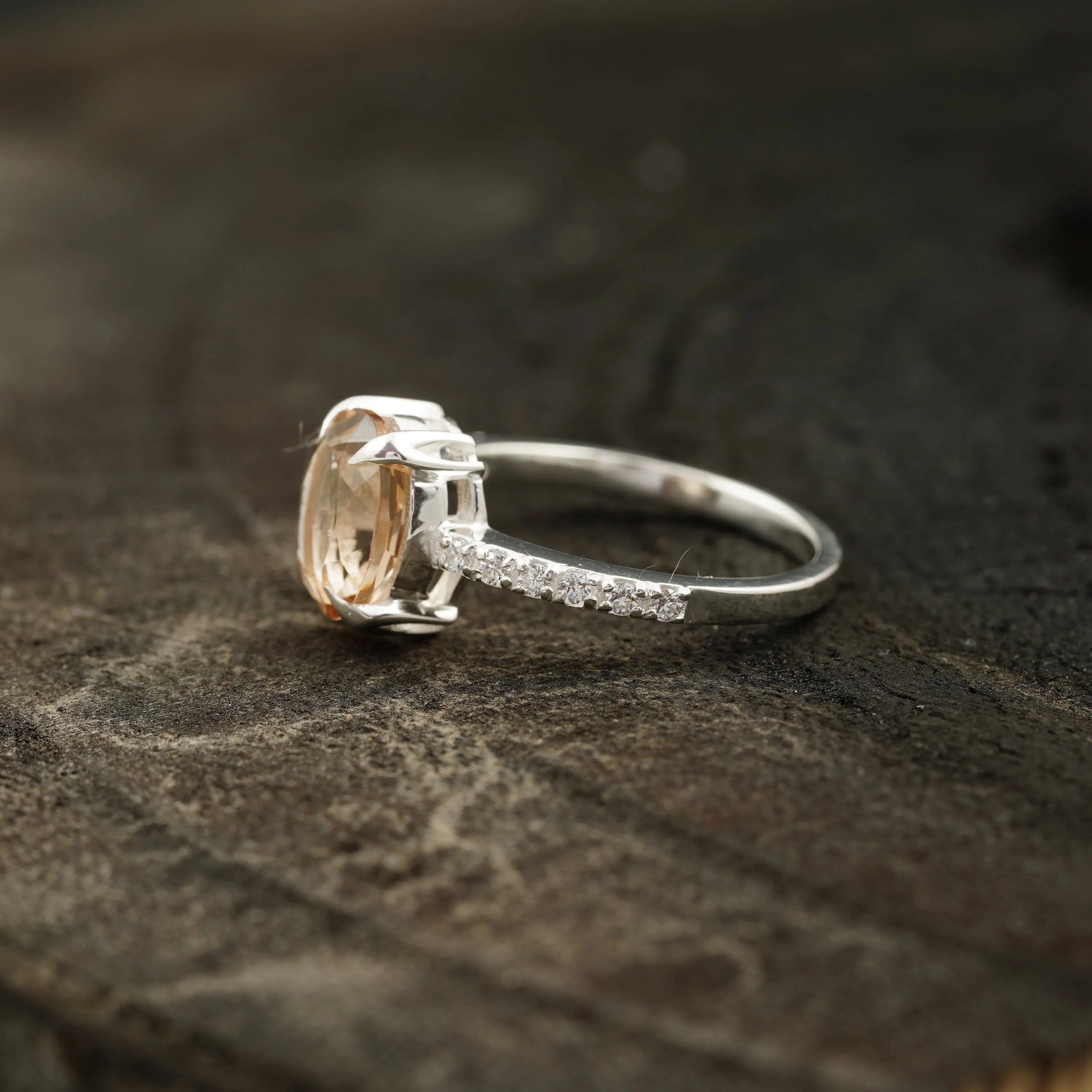 Morganite Engagement Ring For Women - MinimalistJewels