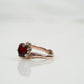 Round Cut Lab Ruby July Birthstone Engagement Ring