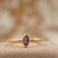 Bezel Set Dainty Marquise Alexandrite Stacking Ring For Women