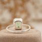 Bezel Set Green Amethyst 925 Sterling Silver Solitaire Ring Back side