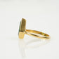 Kite Shaped Emerald Ring Solid Gold Solitaire Ring