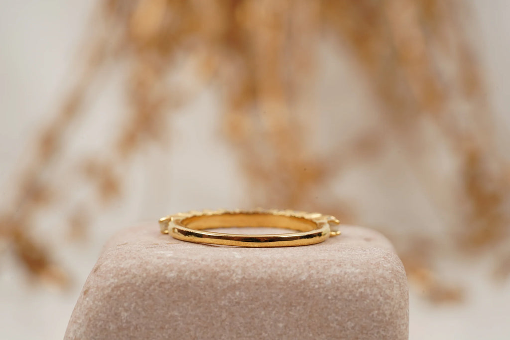 Pearl Wedding Band Freshwater Akoya Pearl 925 Sterling Silver Ring - MinimalistJewels