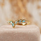 Marquise Cut Fire Opal CZ Diamond Wedding Band