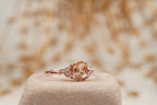 Pink Morganite Engagement Oval Morganite Ring - MinimalistJewels