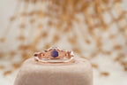 Vintage Star Sapphire Branch Leaf Engagement Ring - MinimalistJewels