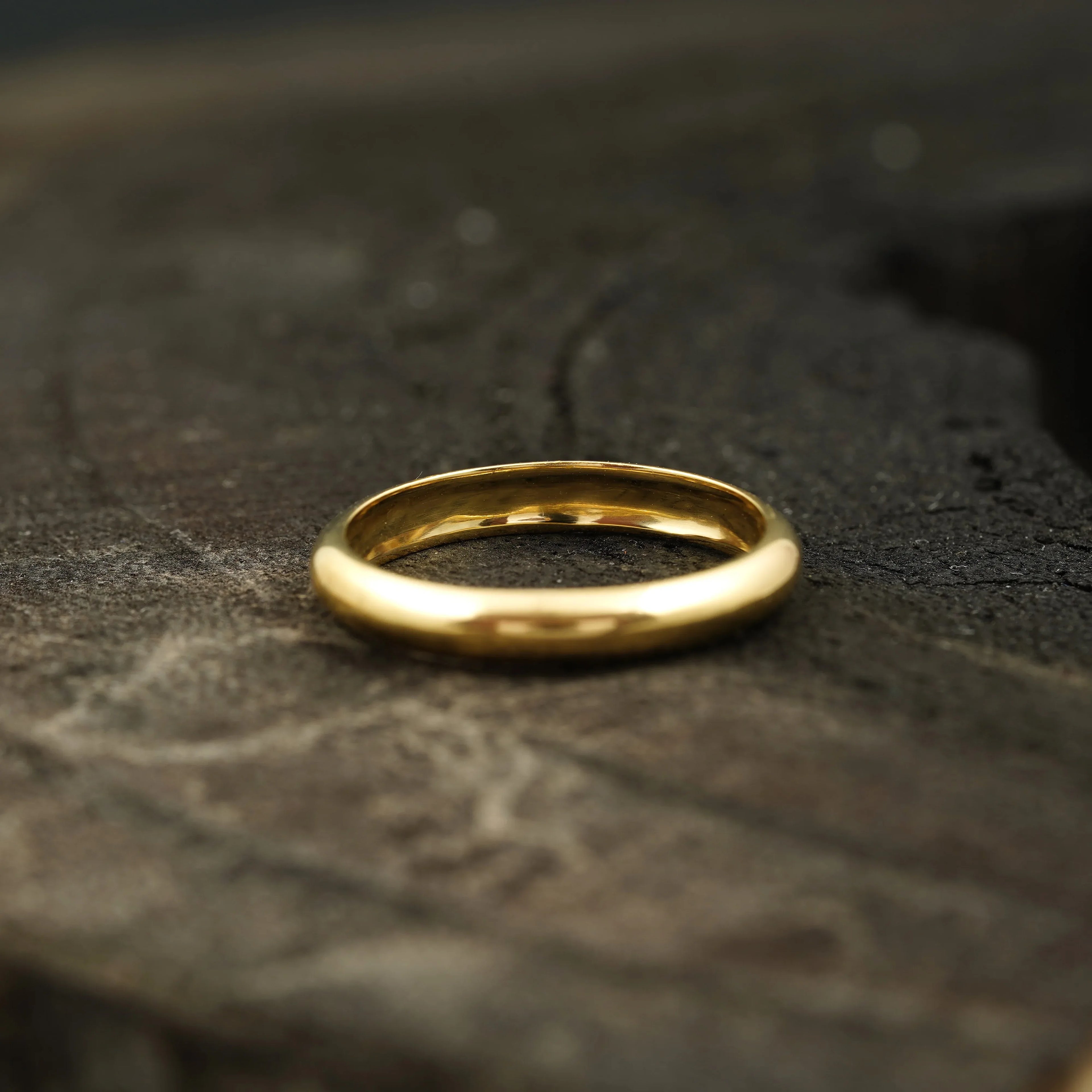 2mm Solid Gold Womens Wedding Band - MinimalistJewels