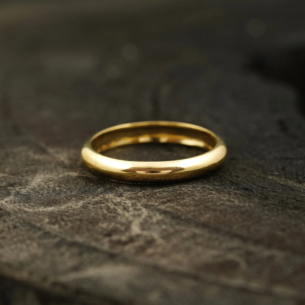 2mm Solid Gold Womens Wedding Band - MinimalistJewels