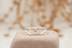 Turquoise Half Eternity Sterling Silver Wedding Band - MinimalistJewels