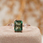 Natural Green Amethyst Prestolite Engagement Ring