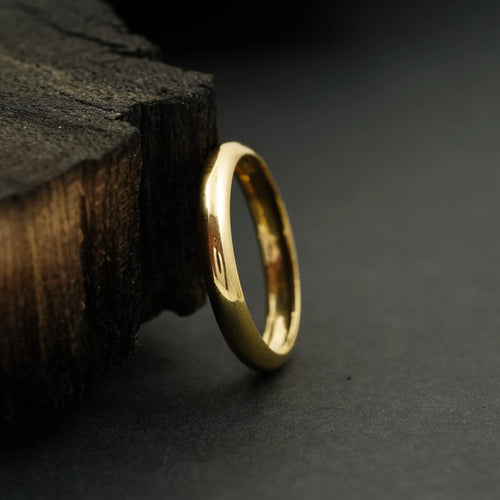 2mm Solid Gold Womens Wedding Band - MinimalistJewels