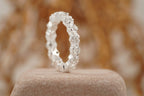 Marquise cut Moissanite Full eternity wedding band - MinimalistJewels