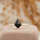 Black Onyx Kite Shaped Engagement Ring 925 Sterling Silver
