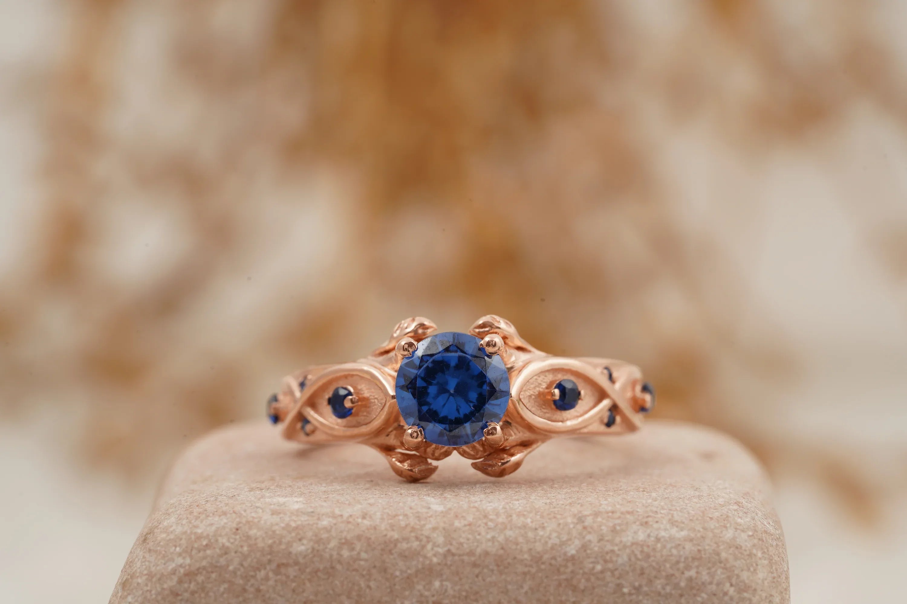 Zora Sapphire Spiritual Stone Engagement Ring Video Game Nerdy Geeky Ring - MinimalistJewels