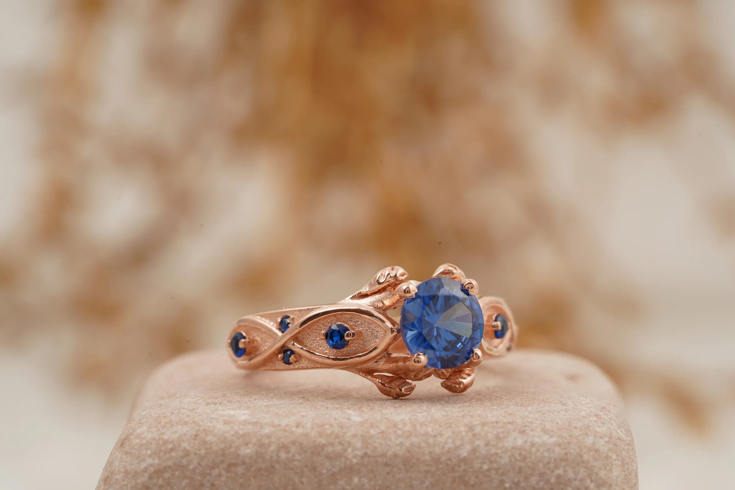 Zora Sapphire Spiritual Stone Engagement Ring Video Game Nerdy Geeky Ring - MinimalistJewels