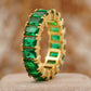 Emerald Full Eternity May Birthstone Wedding Band