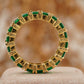 Emerald Full Eternity May Birthstone Wedding Band
