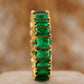 Emerald Full Eternity May Birthstone Wedding Band