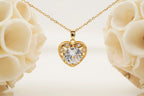 Diamond Heart Shaped Necklace for Women With Gold Chain - MinimalistJewels