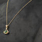 Round Emerald Necklace With Gold Chain May Birthstone