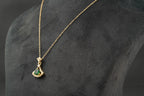Round Emerald Necklace With Gold Chain May Birthstone - MinimalistJewels