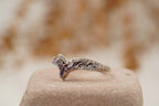 Marquise Cut Alexandrite Gemstone Wedding Band - MinimalistJewels